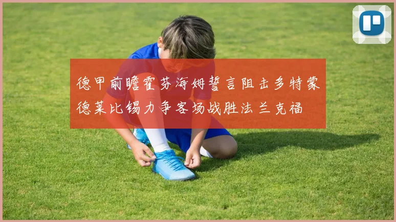 德甲前瞻霍芬海姆誓言阻击多特蒙德莱比锡力争客场战胜法兰克福